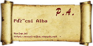 Pócsi Alba névjegykártya